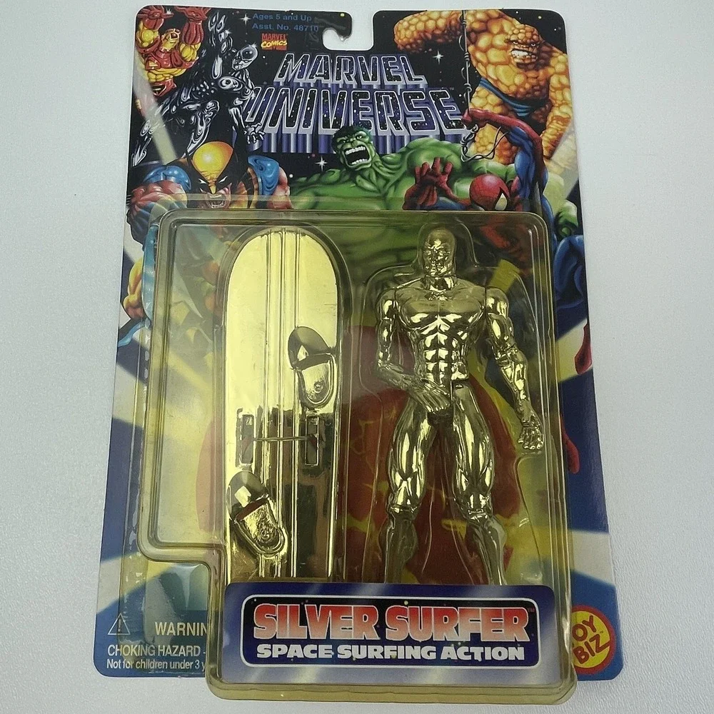 Marvel Universe Silver Surfer Space Surfing Action Figurine Toy Biz 1996 Sealed